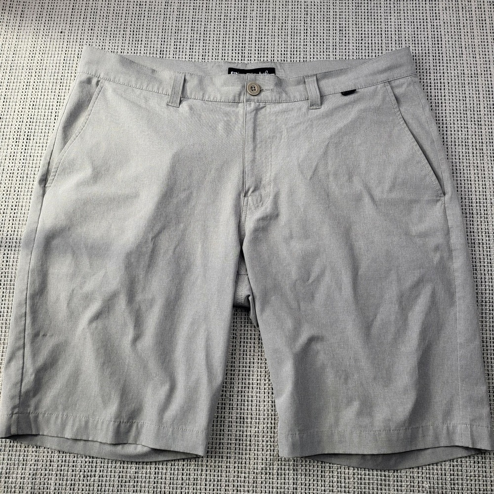 Travis Mathew Shorts Mens 39 Gray Chino Golf Performance Casual Stretch 8 Inseam